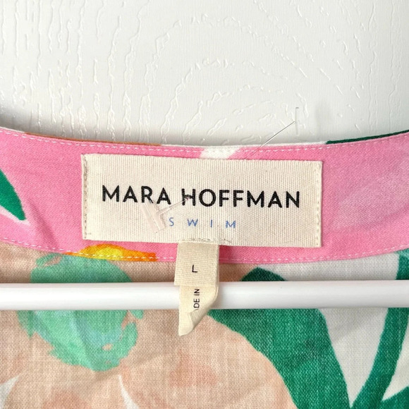 MARA HOFFMAN Luna Plunging Floral Sakura Bloom Maxi Dress Sz L - Picture 5 of 7